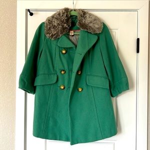 Anthropologie 1960’s style car coat, three quarter sleeve